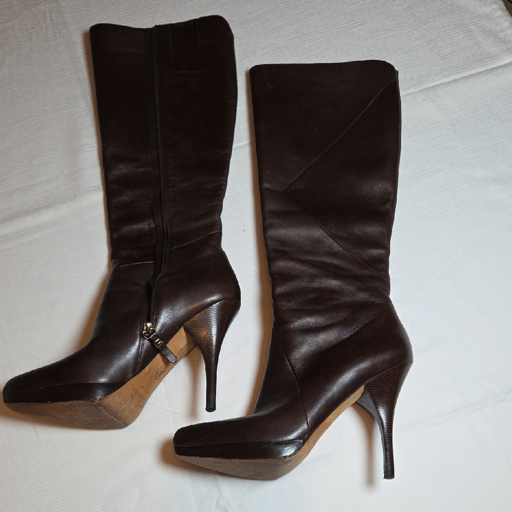 Via Spiga Dark Brown Heeled Boots